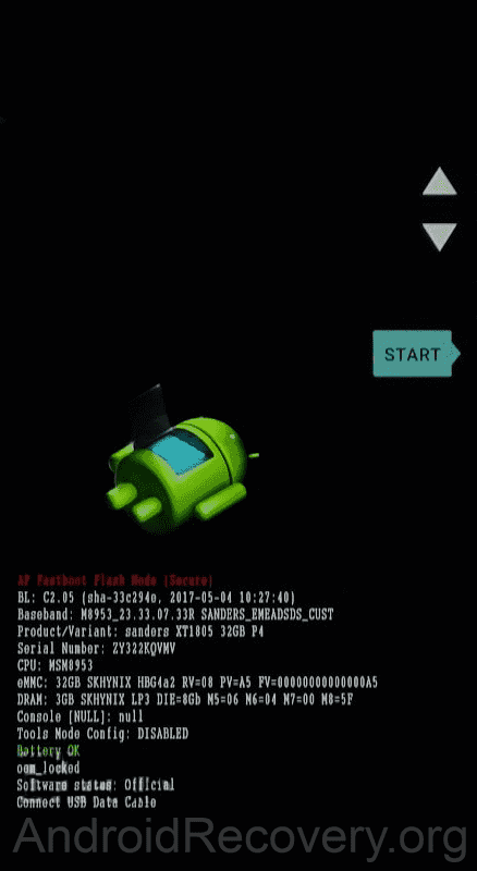 Motorola Moto G72 Recovery Mode and Fastboot Mode